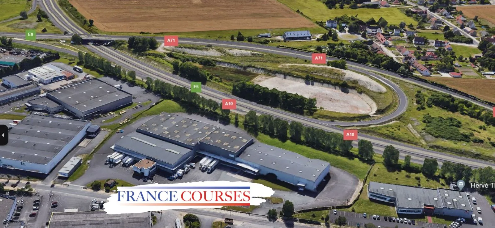 Vue aérienne de France Courses